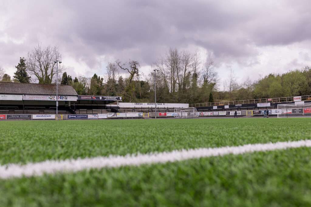 Penydarren Park, the home ground of Merthyr Town.