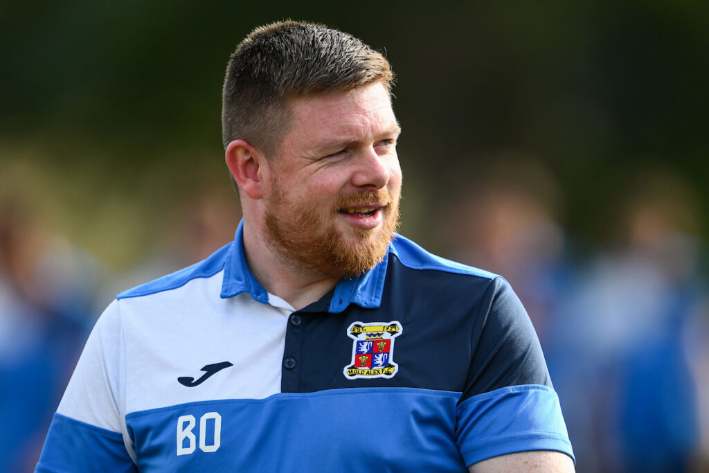 Barry Owen Manager of Mold alexandra arrives ahead of the Nathaniel MG Cup between Guilsfield and Mold Alexandra at the PRS Recruitment Stadium, in Guilsfield on the 18th July 2025