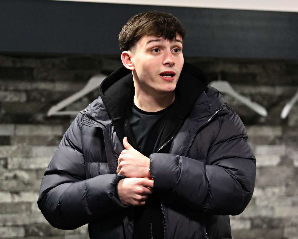 Former Caernarfon player Louis Lloyd before Caernarfon Town vs Colwyn Bay FC in the Quarter-Final of the JD Welsh Cup at the Go Goodwins Stadium, Llandudno