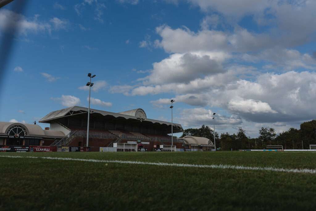 General View of Stebonheath Park during the FAW Welsh Cup 2026-27 Qualifying Round fixture Evans & Williams vs Port Talbot Town at Stebonheath Park, Llanelli, Wales 