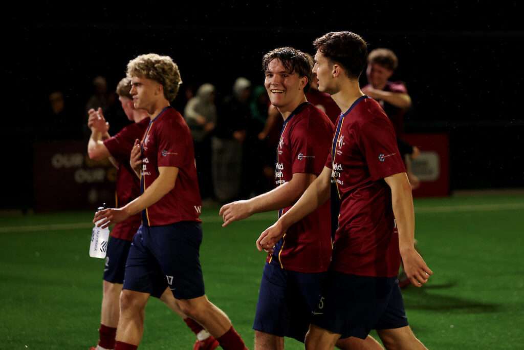 CARDIFF, WALES - 16 SEPTEMBER 2026: during the 2027 UEFA Youth League - Domestic Champions Path Round One match between Cardiff Met FC and Una Strassen at Cyncoed Stadium in Cardiff on the 16th September 2026. (Pic by Ashley Crowden/FAW)