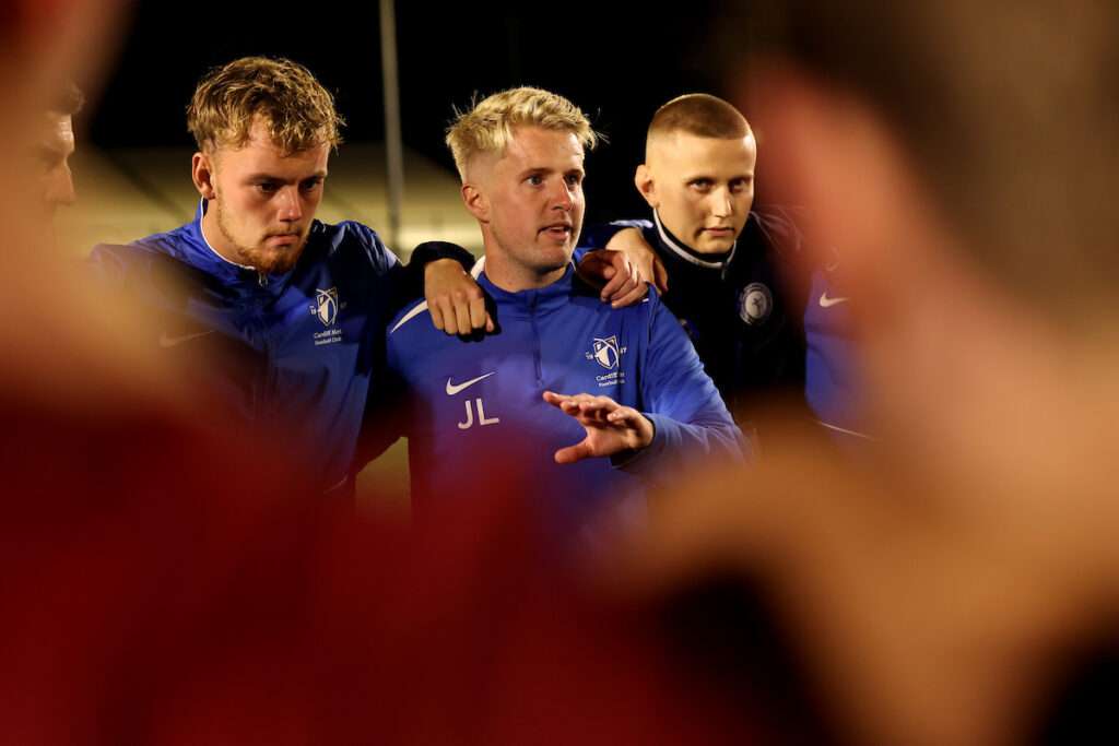 CARDIFF, WALES - 16 SEPTEMBER 2026: during the 2027 UEFA Youth League - Domestic Champions Path Round One match between Cardiff Met FC and Una Strassen at Cyncoed Stadium in Cardiff on the 16th September 2026. (Pic by Ashley Crowden/FAW)