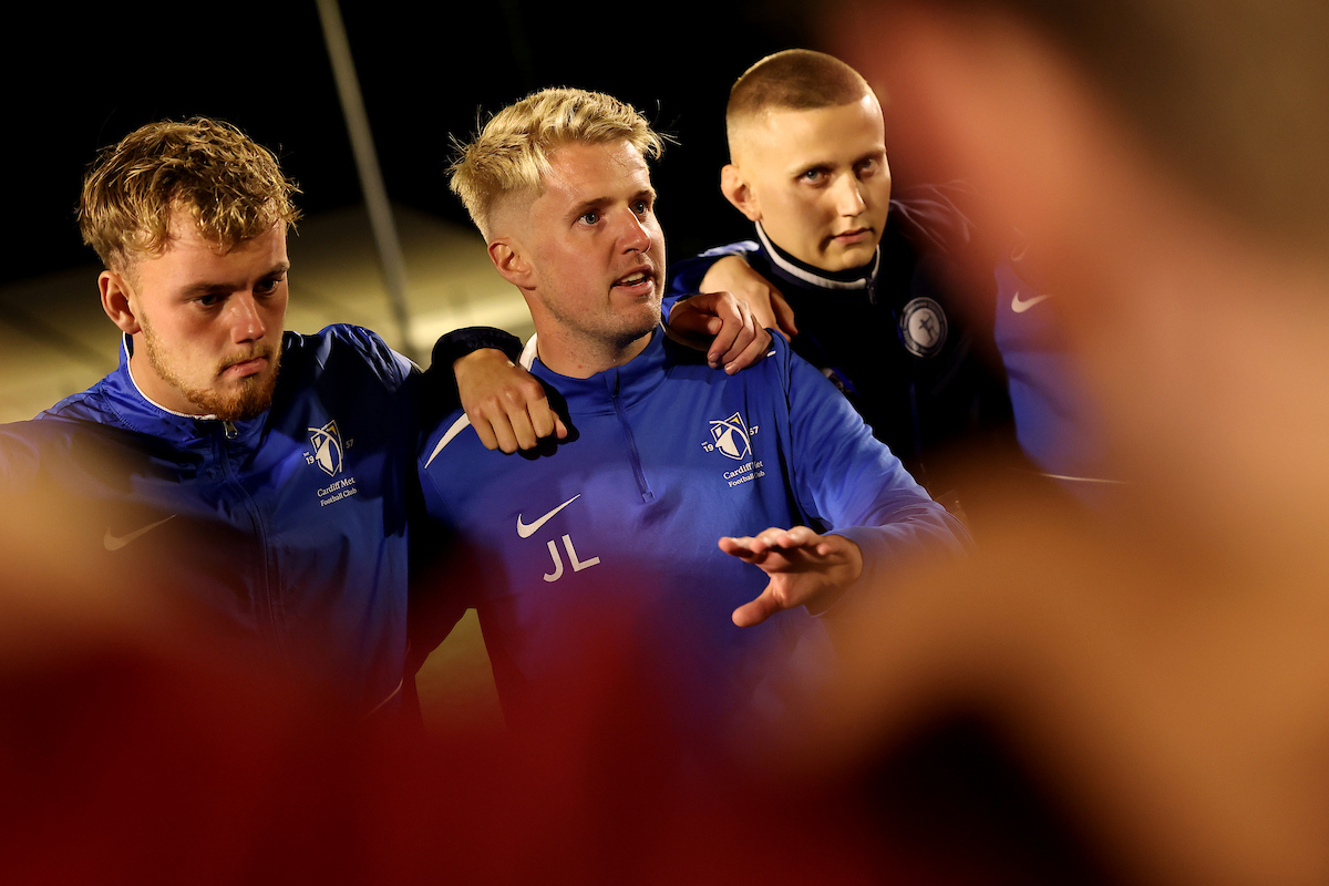 CARDIFF, WALES - 16 SEPTEMBER 2026: during the 2027 UEFA Youth League - Domestic Champions Path Round One match between Cardiff Met FC and Una Strassen at Cyncoed Stadium in Cardiff on the 16th September 2026. (Pic by Ashley Crowden/FAW)