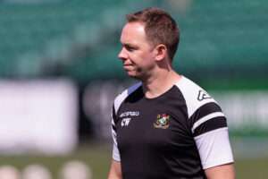 Aberystwyth Manager Craig Williams during the 2026/27 Novira Cymru South fixture between Aberystwyth Town FC & Llantwit Major FC at Park Avenue, Aberystwyth, Wales