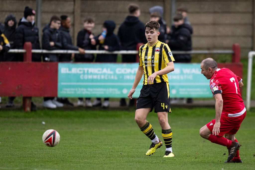 Kavan O’Leary of Trefelin in action.
Afan Lido v Trefelin in the JD Cymru South at Marston’s Stadium on the 30th December 2023
