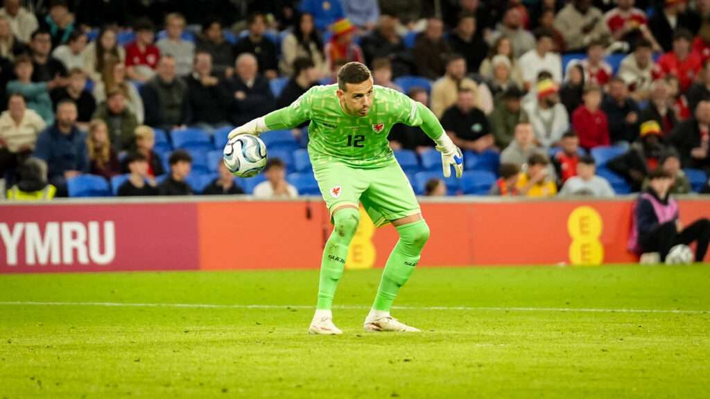 Danny Ward vs Norway in the Nations League. (Image: Sideline Snaps)