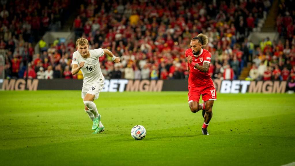 Wales' Sorba Thomas dribbles with the ball