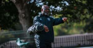 Nana Baah as Cardiff Dracs prepare for their Cymru South match against Carmarthen Town