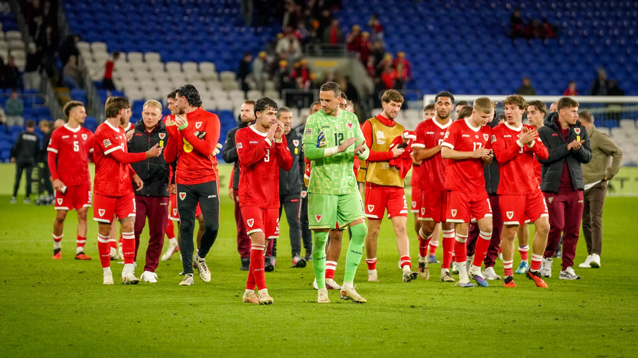 Wales post match of UEFA Nations League game against Denmark.