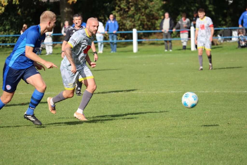 Lewis Bamford in action for Chepstow Town against Caldicot Town in the Ardal South East