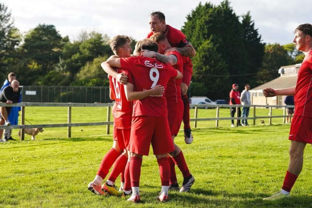 Llangennech in action against Seaside AFC