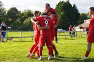 Llangennech in action against Seaside AFC