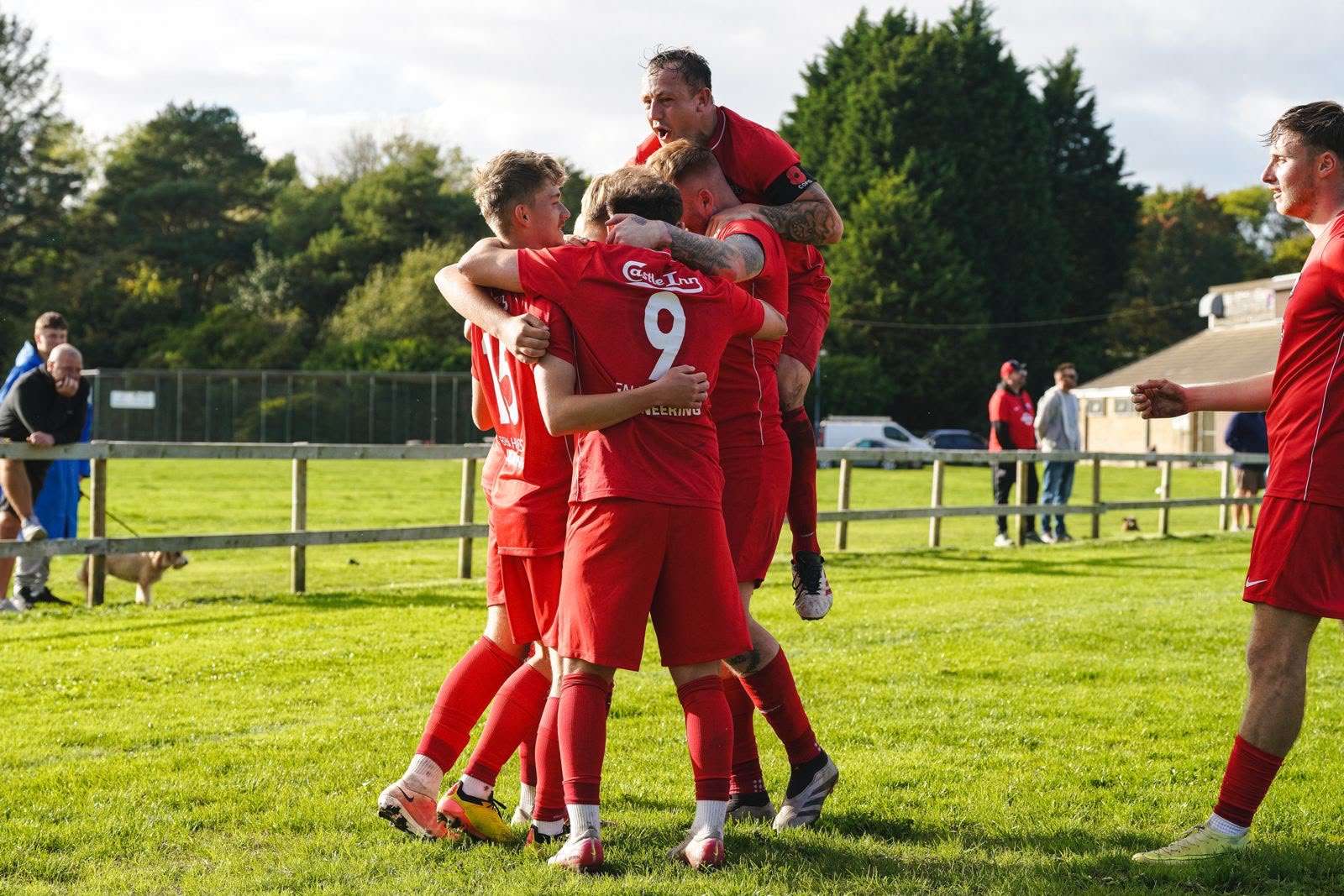 Llangennech in action against Seaside AFC